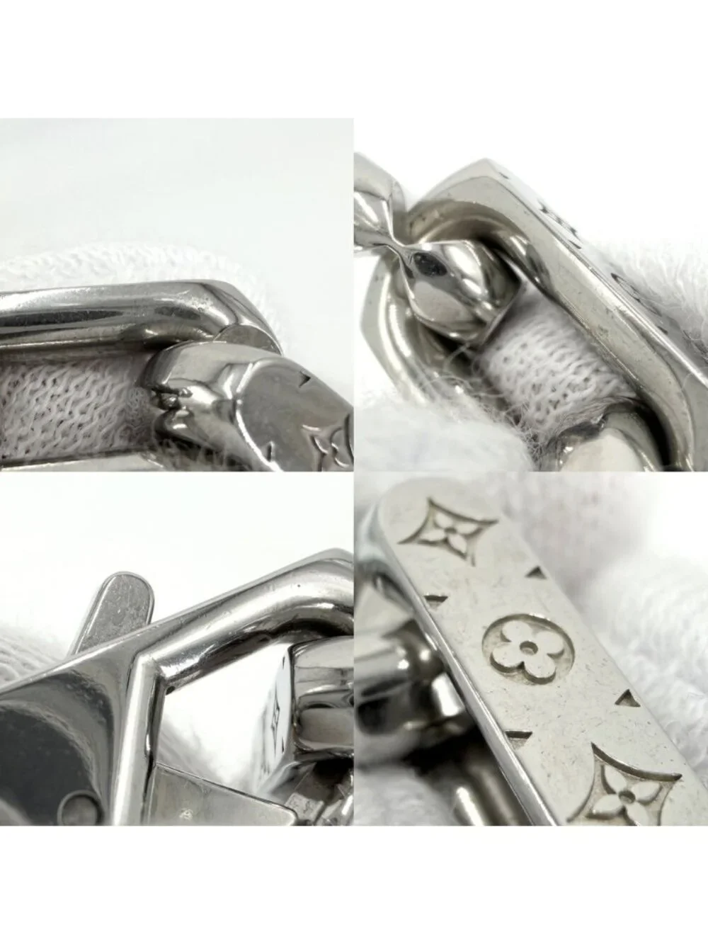 Louis Vuitton Big Necklace Chain Monogram Silver